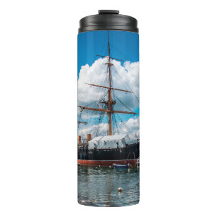 View of an historic Victorian armoured frigate bat Thermal Tumbler