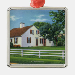 View of an Old Cape Cod Home Metal Ornament
