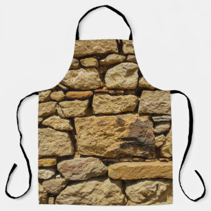 View of an old wall with yellow stonesabstract, ag apron