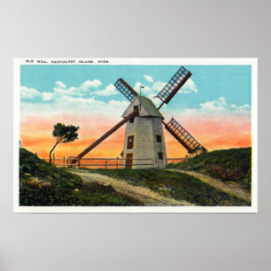 View of an Old Windmill Poster