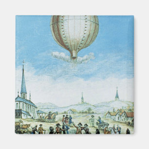 View of Annonay in Vivarais and the first flight o Magnet
