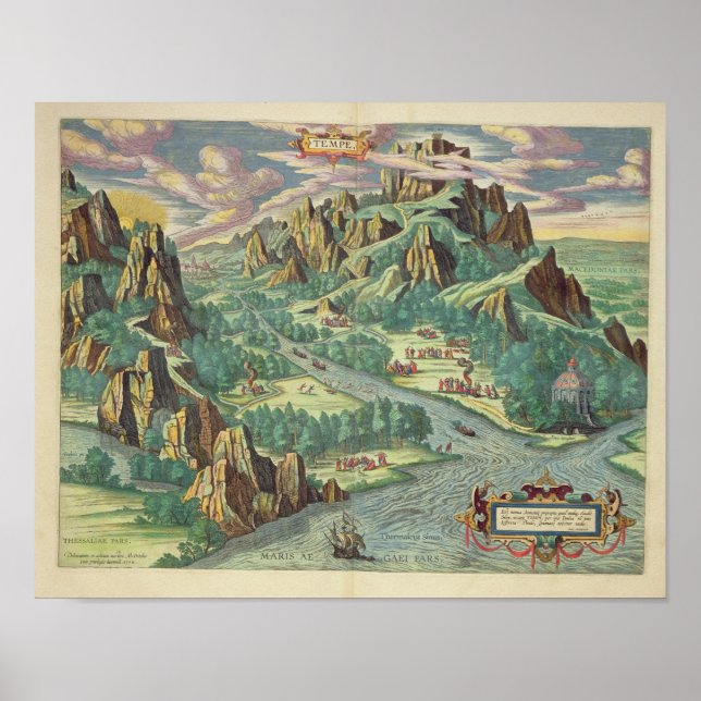 View of antique Thessaly from the 'Atlas Poster (Front)