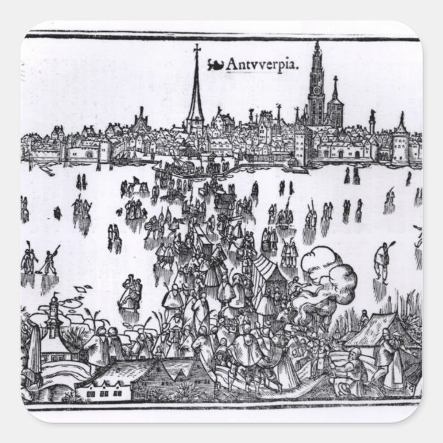 View of Antwerp Square Sticker (Front)