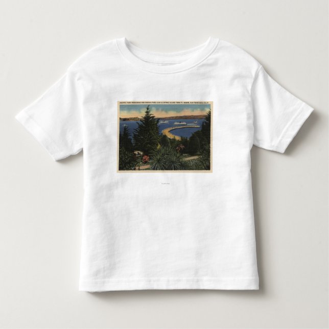 View of Aquatic Park Promenade & Pier Toddler T-Shirt (Front)