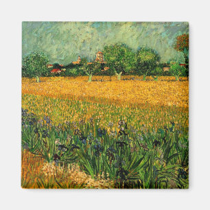 View of Arles with Irises by Vincent van Gogh Magnet