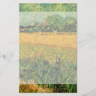 View of Arles with Irises by Vincent van Gogh Stationery