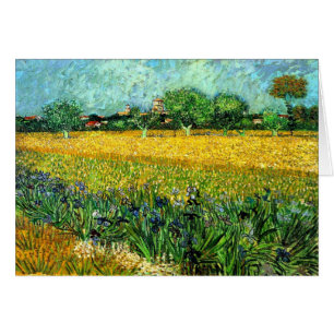 View of Arles with Irises in the Foreground