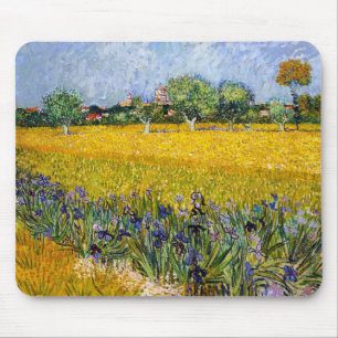 View of Arles with Irises Vincent van Gogh paint Mouse Pad