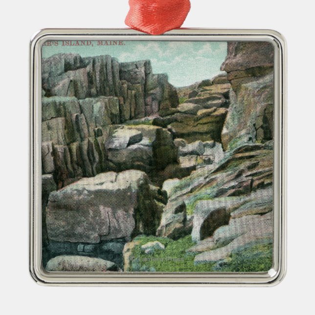 View of Ascending Giant Rock Steps in Rockface Metal Tree Decoration (Front)