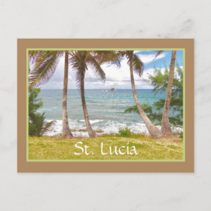 VIEW OF ATLANTIC FROM PIGEON ISLAND, ST. LUCIA POSTCARD