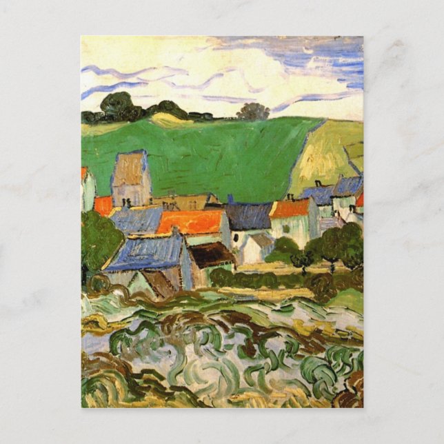 View of Auvers (F799) Van Gogh Fine Art Postcard (Front)