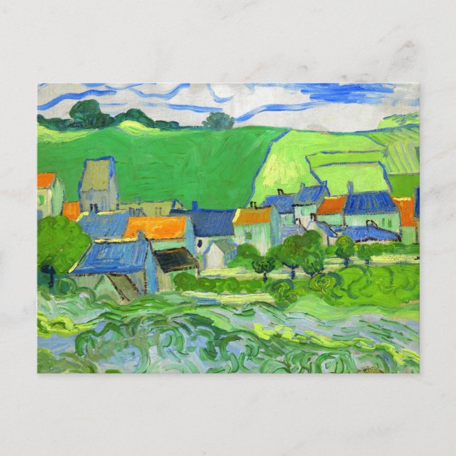 View of Auvers Van Gogh Fine Art Postcard (Front)