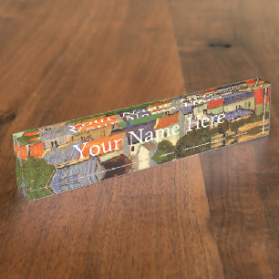View of Auvers Vincent van Gogh. Nameplate
