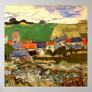 View of Auvers Vincent van Gogh Poster