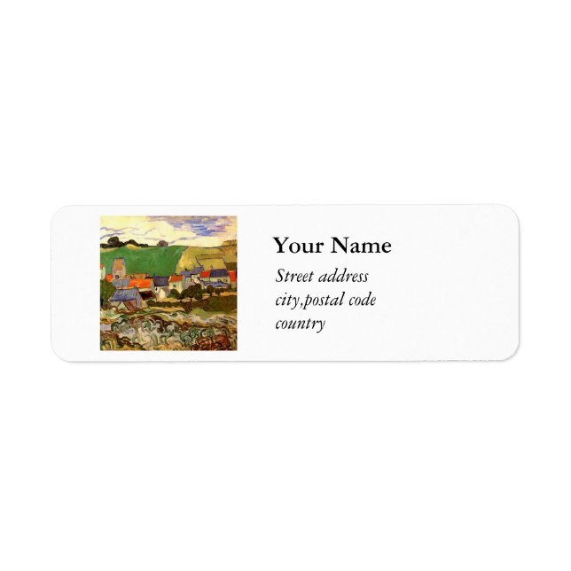 View of Auvers Vincent van Gogh. Return Address Label (Front)