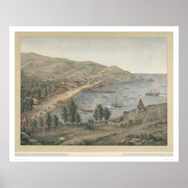 View of Avalon Harbour, Santa Catalina Poster (Front)