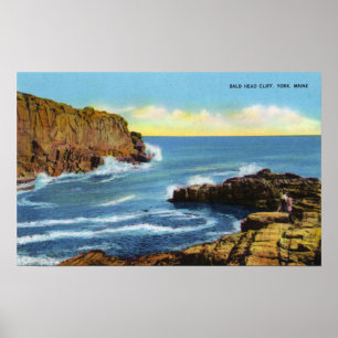 View of Bald Head Cliff at York Beach Poster