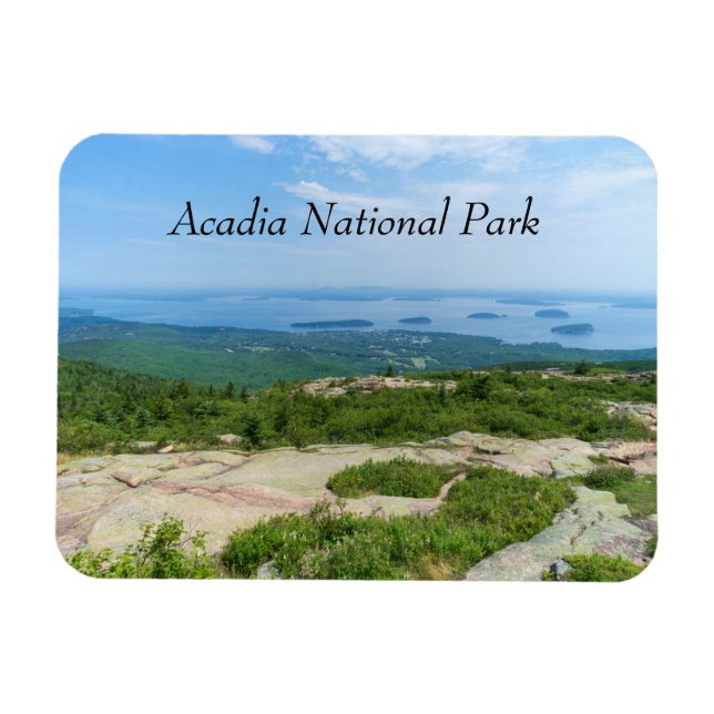 View of Bar Harbour from Cadillac Mountain in Acad Magnet (Horizontal)