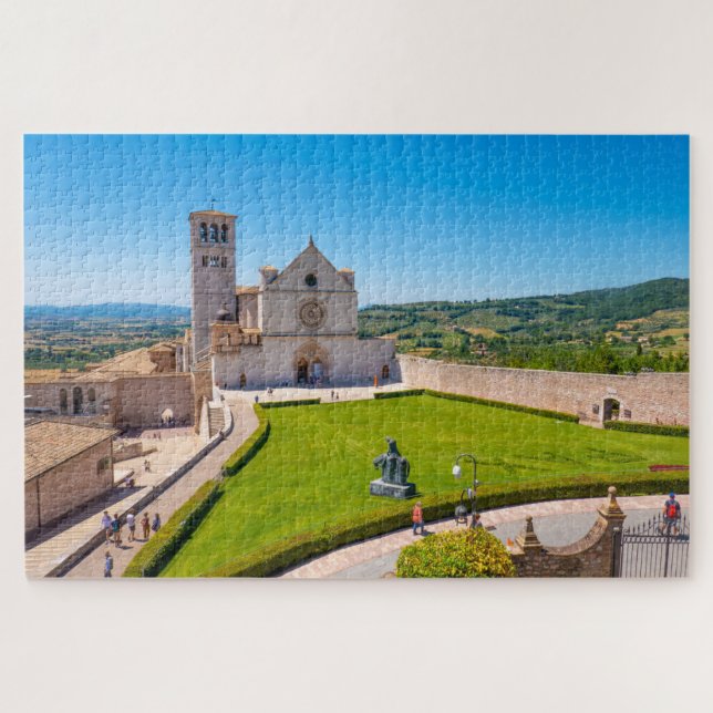 View of Basilica of Saint Francis in Assisi, Italy Jigsaw Puzzle (Horizontal)