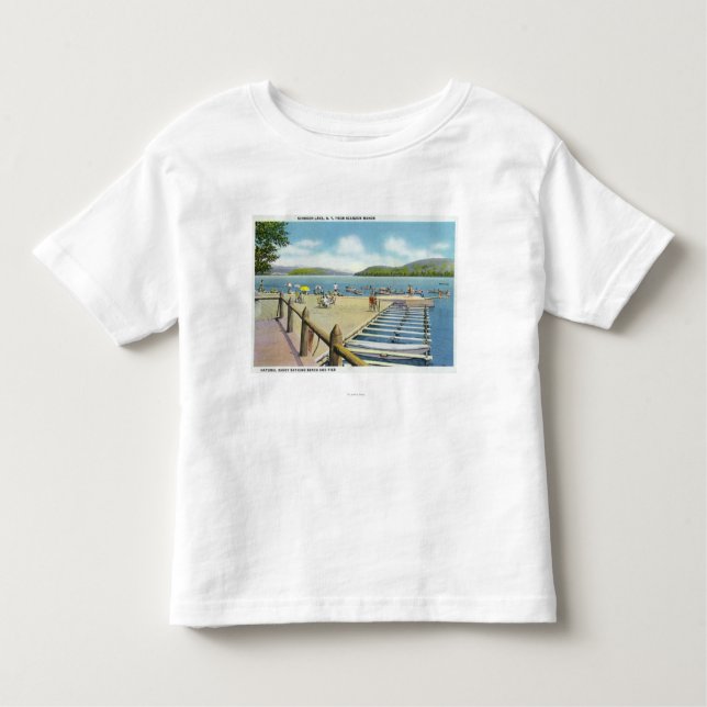 View of Beach and Pier from Scaroon Manor Toddler T-Shirt (Front)