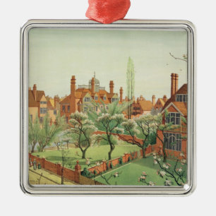 View of Bedford Park, 1882 (colour litho) 2 Metal Tree Decoration