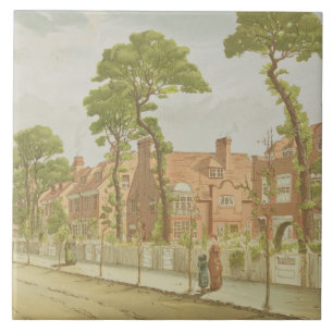 View of Bedford Park, 1882 (colour litho) Ceramic Tile