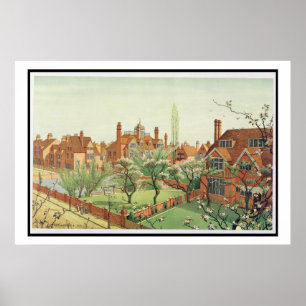 View of Bedford Park, 1882 (colour litho) Poster