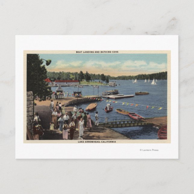 View of Boat Landing, Bathing Cove Postcard (Front)
