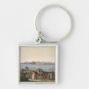 View of Boston, from 'Le Costume Ancien et Moderne Key Ring