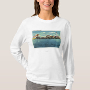 View of Boston Harbour and Boston Lighthouse T-Shirt