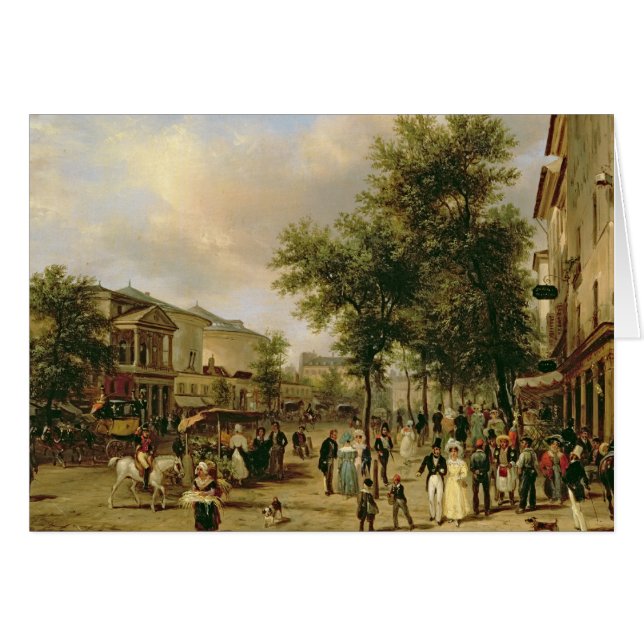 View of Boulevard Montmartre, Paris, 1830 (Front Horizontal)