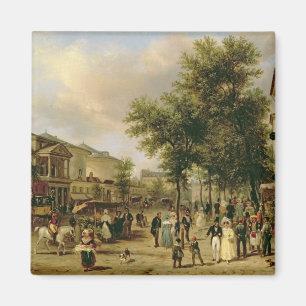 View of Boulevard Montmartre, Paris, 1830 Magnet