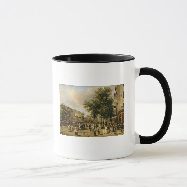 View of Boulevard Montmartre, Paris, 1830 Mug (Right)