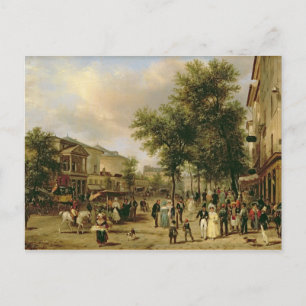 View of Boulevard Montmartre, Paris, 1830 Postcard