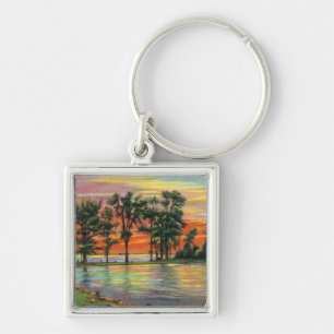 View of Bow and Arrow Point Key Ring