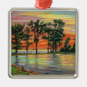 View of Bow and Arrow Point Metal Tree Decoration