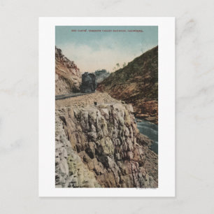 View of Box Canon Train Postcard