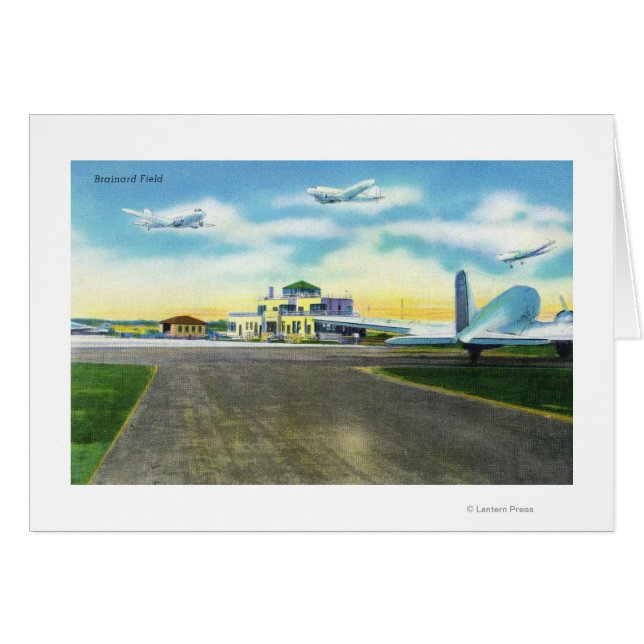 View of Brainard Field, Planes Landing & (Front Horizontal)