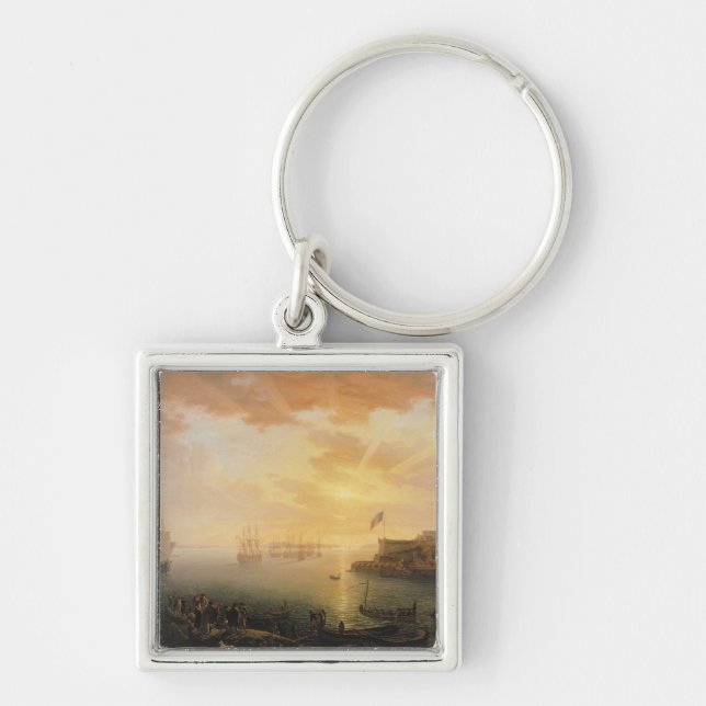 View of Brest Harbour, 1796 Key Ring (Front)
