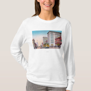 View of Broadway with Street CarOakland, CA T-Shirt
