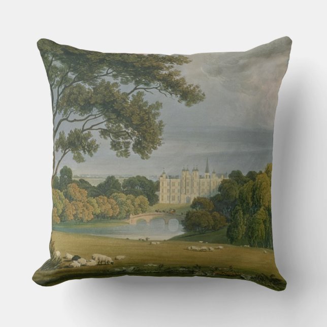 View of Burghley House, seat of the Marquis of Exe Cushion (Front)