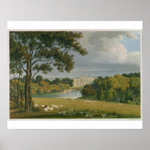 View of Burghley House, seat of the Marquis of Exe Poster