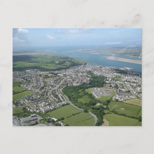 View of Caernarfon and Anglesea Postcard (Front)