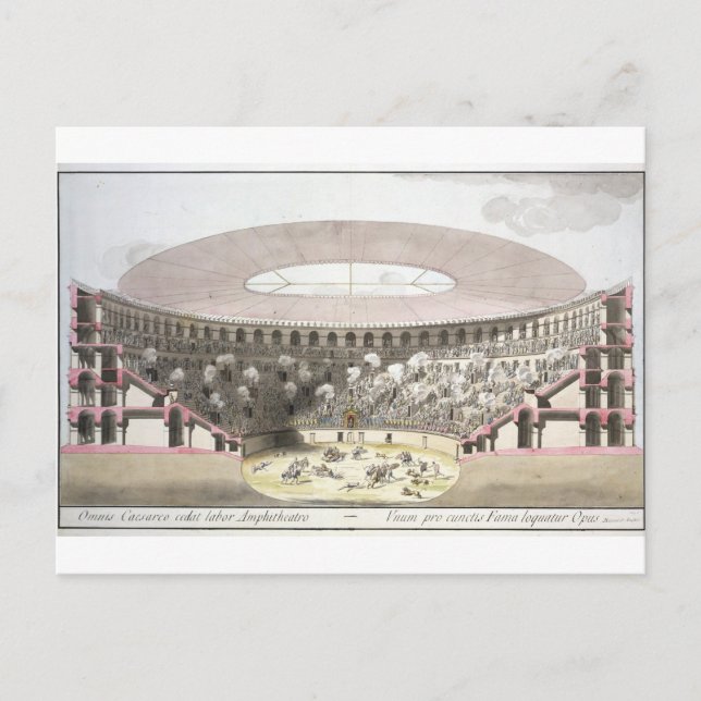 View of Caesar's Amphitheatre (colour litho) Postcard (Front)