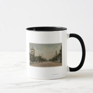 View of Cajon Street with Four Churches Mug