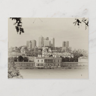 View of Canary Wharf from Greenwich, London Postcard