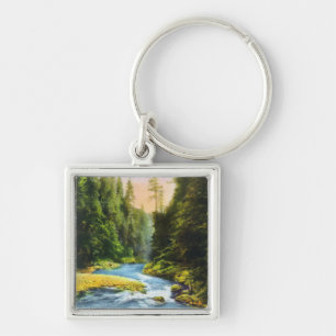 View of Capilano Suspension Bridge # 2 Key Ring