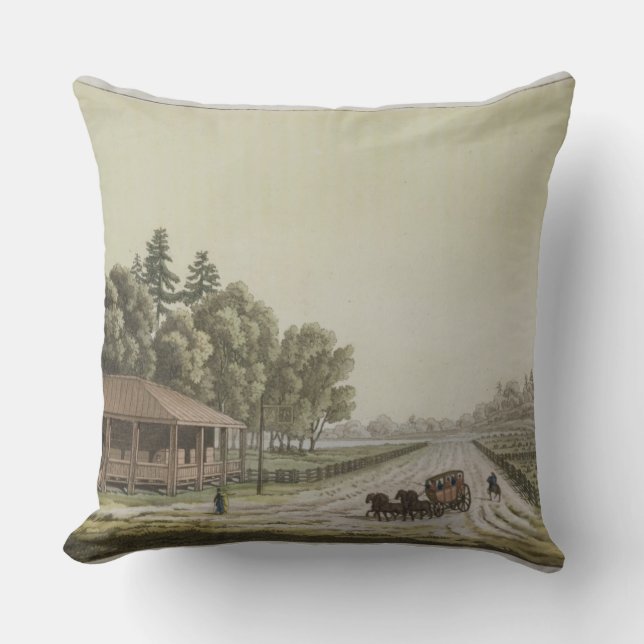 View of Capitol Hill, Washington (colour engraving Cushion (Front)
