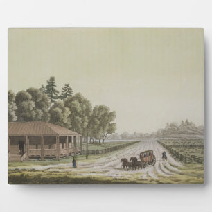View of Capitol Hill, Washington (colour engraving Plaque