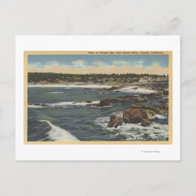 View of Carmel Bay from Scenic Drive Postcard (Front)